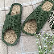 Обувь ручной работы handmade. Livemaster - original item Men`s flip flops. Mens Slippers.. Handmade.