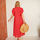 Summer midi dress made of viscose with wings Red with polka dots. Dresses. mozaika-rus. My Livemaster. Фото №5