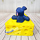 Soap Mouse in cheese souvenir gift new year children's. Soap. Edenicsoap - soap candles sachets. My Livemaster. Фото №4
