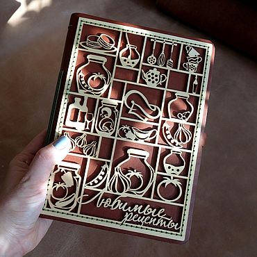 Канцелярские товары ручной работы. Ярмарка Мастеров - ручная работа Блокнот из кожи для записей Кулинарных рецептов из кожи Баночки. Handmade.