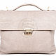 Leather briefcase Comfort light gray, Brief case, St. Petersburg,  Фото №1