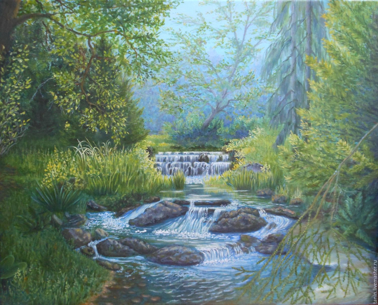 Картина маслом Лесной ручей
