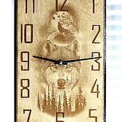 Для дома и интерьера ручной работы. Ярмарка Мастеров - ручная работа Wolf Soul Wall Clock. Handmade.