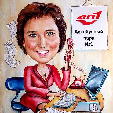 Шарж ручной работы. Ярмарка Мастеров - ручная работа Шарж на начальницу, бизнес-леди. Handmade.