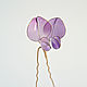Set of 4 purple Wisteria hairpins. Hairpins. PandaStudio (glossyfleur). My Livemaster. Фото №4