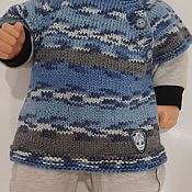 Одежда детская handmade. Livemaster - original item Knitted children`s vest for a newborn. Handmade.