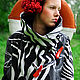 Light Black and White Cotton Coat with Print Stripes. Coats. mongolia. My Livemaster. Фото №6