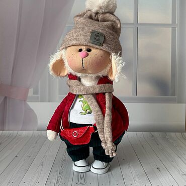 Куклы и игрушки ручной работы. Ярмарка Мастеров - ручная работа Символ года. Текстильная овечка. Handmade.