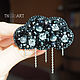 Brooch 'Cloud'. Bead embroidery, Brooches, Mostovskoi,  Фото №1
