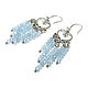 Earrings classic hearts blue stones. Earrings. krasota-prirody. Online shopping on My Livemaster.  Фото №2