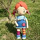 Кукла ручной работы рыжая с косичками. Куклы и пупсы. Juliacrochettoys. Ярмарка Мастеров.  Фото №5
