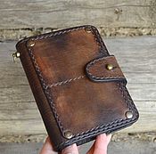 Leather women's wallet № 9