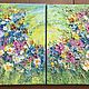 Painting diptych meadow flowers in the sun 'Life' 2 by 30h24h1,5 cm. Pictures. chuvstvo-pozitiva (chuvstvo-pozitiva). My Livemaster. Фото №4