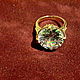 CUBIC ZIRCONIA LARGE gold ring 585,nickel silver: vintage . Vintage ring. From USSR. Online shopping on My Livemaster.  Фото №2