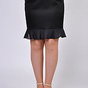 Одежда handmade. Livemaster - original item Black skirt with flounce. Handmade.