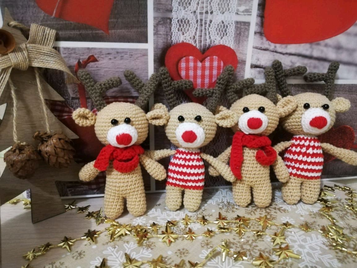 Новогодний Олень Амигуруми
