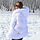 Fur coat white Fox hooded. Fur Coats. Zimma. Online shopping on My Livemaster.  Фото №2