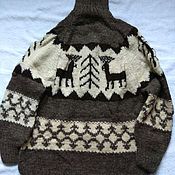 Одежда handmade. Livemaster - original item Deer sweater: large size.Wool 100%. Handmade.