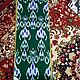 Uzbek silk ikat. The cloth hand weaving of Adras. ST009, Fabric, Odintsovo,  Фото №1