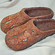 Zapatillas de fieltro Óxido. Slippers. MMwool (marinamol). Интернет-магазин Ярмарка Мастеров.  Фото №2