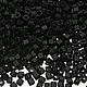 10g 4mm cube 49F Opaque Frosted Jet TOHO Japanese glass seed beads black. Mat