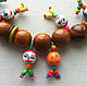 Wooden necklace "Happy radish", Necklace, Moscow,  Фото №1