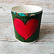 Leather case for mug glass Heart, Mugs and cups, Ulyanovsk,  Фото №1