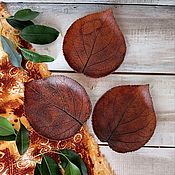 Листья-лодочки: мини-тарелки с отпечатками растений