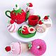 Knitted sweets 'Strawberry', Doll food, St. Petersburg,  Фото №1
