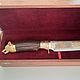 Gift knife with a Wolf's head. Gilding.Leather Sheath, Knives, Chrysostom,  Фото №1
