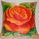 Batik decorative pillow 'Royal Rose'. Pillow. Batic.  Author's throw pillows. Online shopping on My Livemaster.  Фото №2