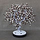 Árbol de perlas y granate. Trees. Island needlework. Интернет-магазин Ярмарка Мастеров.  Фото №2