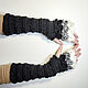 Mittens Dragon Scales Long Knitted Warm Mittens Gloves. Mitts. Yuliya Chernova. Online shopping on My Livemaster.  Фото №2