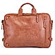 Кожаная сумка-рюкзак "Бигмэн" (светло-коричневая). Классическая сумка. Кожинка. Ярмарка Мастеров.  Фото №5