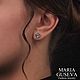 Заказать Серьги пусеты клевер mini серебро 925 пробы exclusive collection. MARIA GUSEVA Fashion Jewelry. Ярмарка Мастеров. . Серьги-пусеты Фото №3