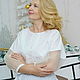 Blouse white cotton sleeveless silk organza blouse Light. Blouses. Blouse Blues. Online shopping on My Livemaster.  Фото №2