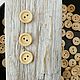 Пуговицы 12 мм деревянные светлые 2 прокола пуговица с ободком дерево, Пуговицы, Железнодорожный,  Фото №1