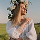 Платье кружевное "Царевна Лебедь" , хлопок, белый. Народные платья. Filiх - Лен Хлопок Лес. Ярмарка Мастеров.  Фото №4