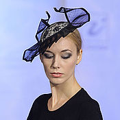 Hat black with feather