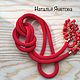 Lariat beaded 'red velvet'. Lariats. Natalya | Handmade jewelry  |. Online shopping on My Livemaster.  Фото №2