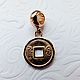 Pendant 'Chinese coin' - gold 585. Pendants. masterskai. Online shopping on My Livemaster.  Фото №2