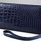 Кошелек-клатч из кожи крокодила на одной молнии IMA0251VG45. Кошельки. CrocShop товары из экзотической кожи. Интернет-магазин Ярмарка Мастеров.  Фото №2