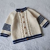 Children's knitted suit (jacket and hat ) for the baby Caramel