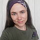 Linen headband for hair purple. Bandage. ZanKa. My Livemaster. Фото №5