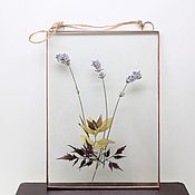 Для дома и интерьера handmade. Livemaster - original item the herbarium in the glass. Herbarium of flowers and herbs in a frame. Lavender. Handmade.