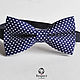 Tie In trend / dark blue bow tie with white polka dots, Ties, Moscow,  Фото №1