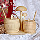 Set of barrels ' Mushrooms'. Tableware made of cedar, Candy Dishes, Tomsk,  Фото №1