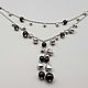 Order Silver necklace with black onyx beads. yakitoriya. Livemaster. . Necklace Фото №3