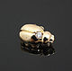 Connector bead with CZ, size 8*12 mm, thickness 6 mm, material brass with gold plated made in South Korea (Ref. 2577)
