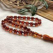 Фен-шуй и эзотерика handmade. Livemaster - original item Muslim rosaries from Baltic amber, 36 g. Handmade.